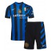 Echipament fotbal Inter Milan Alessandro Bastoni #95 Tricou Acasa 2024-25 pentru copii maneca scurta (+ Pantaloni scurti)